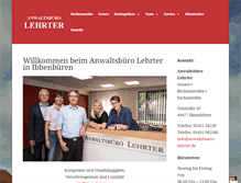 Tablet Screenshot of anwaltsbuero-lehrter.de
